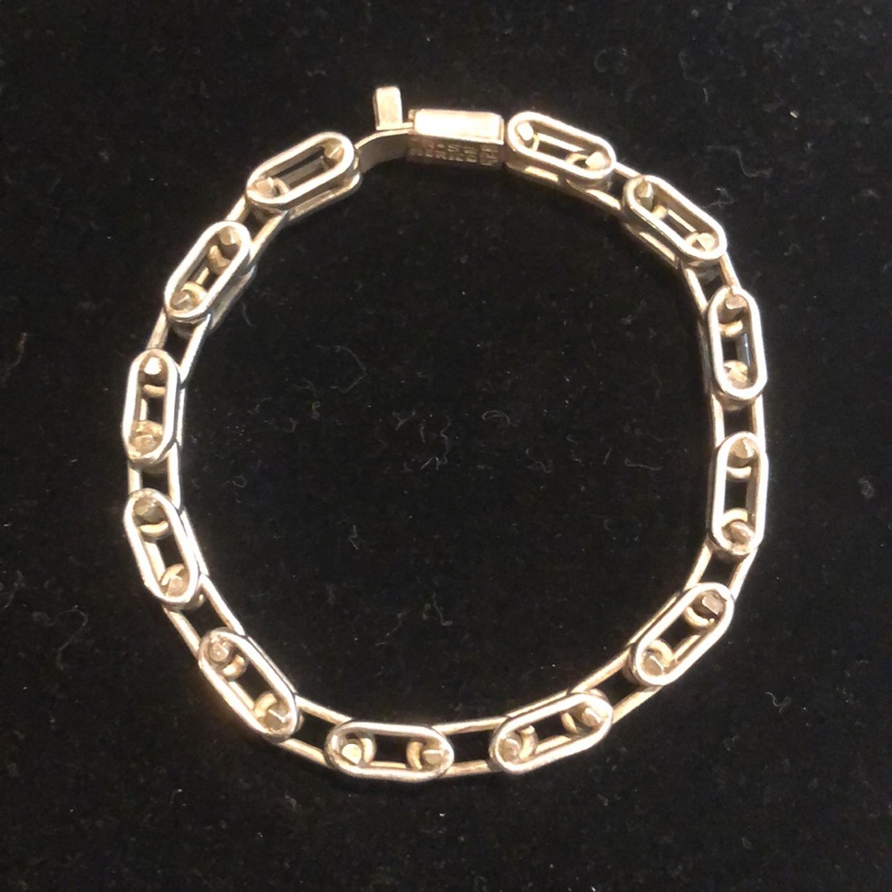 Unique Sterling Silver Chain Link Bracelet - Picture 2 of 7